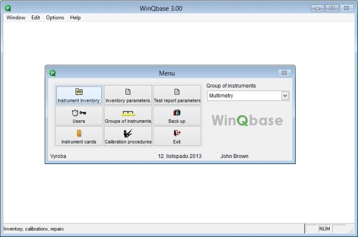 Software di Calibrazione Software di Calibrazione